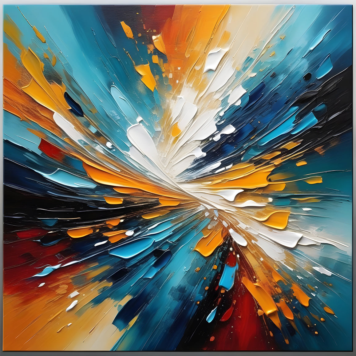 Colourful textured painting Canvas Painting 24X24 - Nature Art -S-9