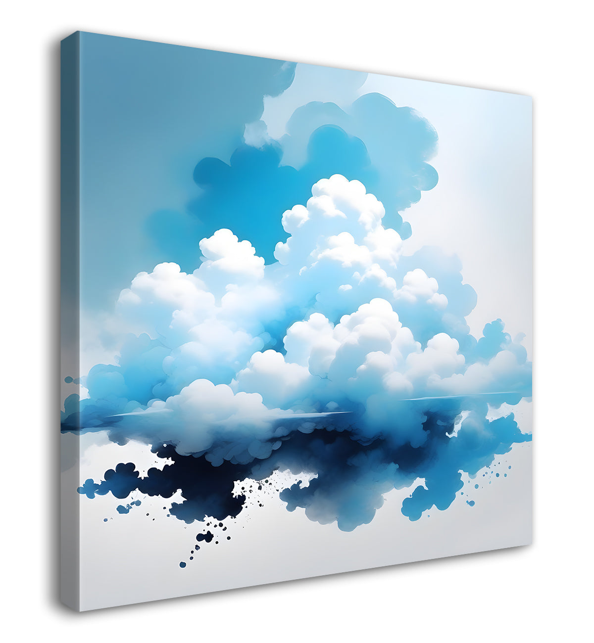 Clouds textured water colour painting 24X24- Nature Art -S-91