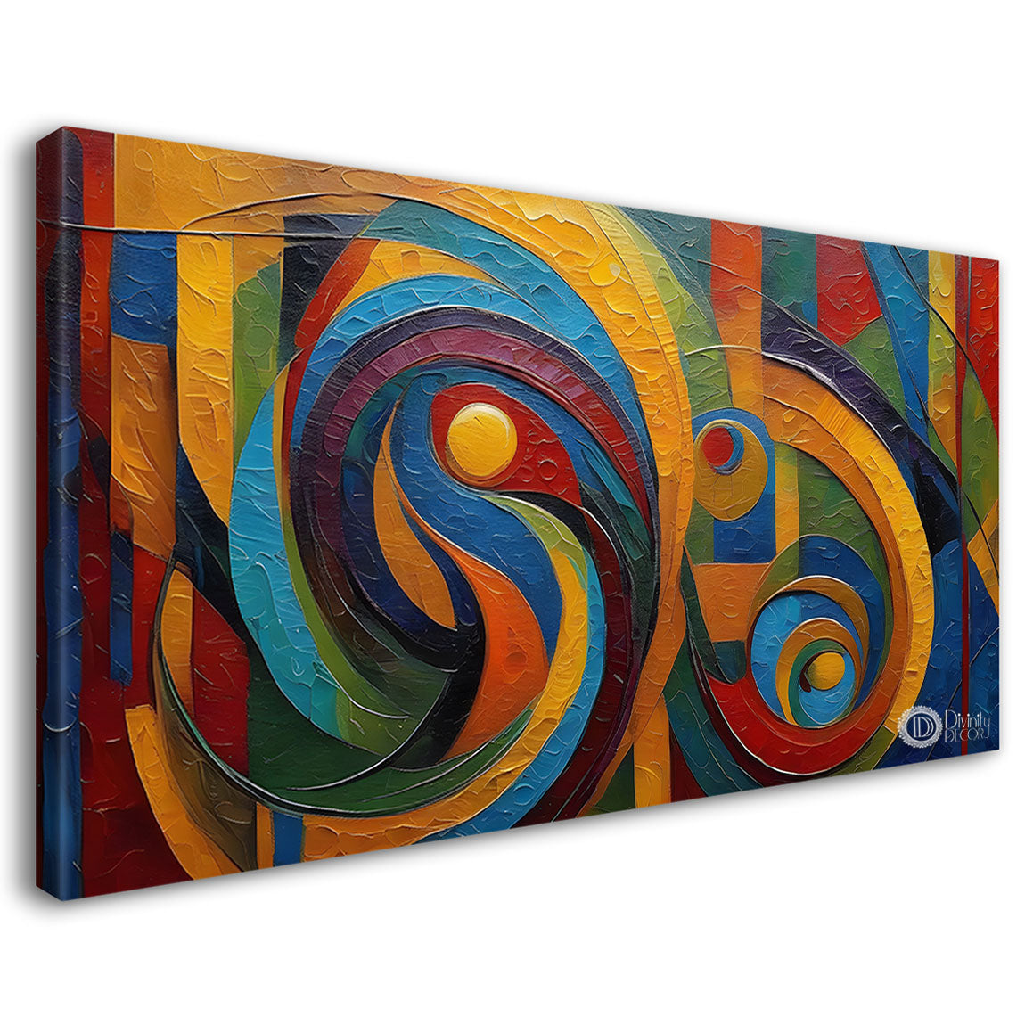 Colorful Textured Modern art Canvas Painting - Design - Modern-L-1