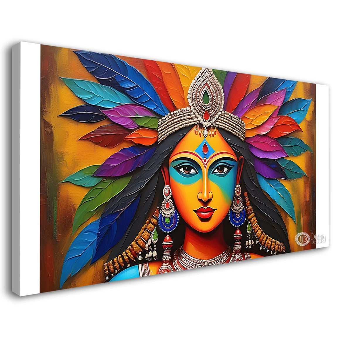 Tribal lady textured modern art Canvas Painting - Design - Modern-L-201