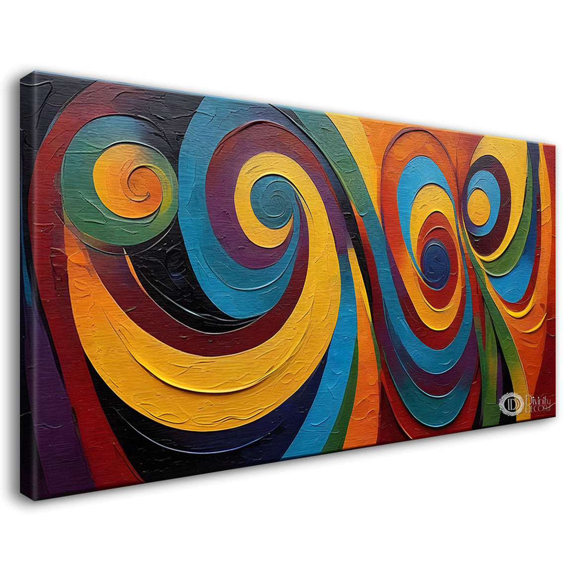 Basic colorful rays art Canvas Painting - Design - Modern-L-204