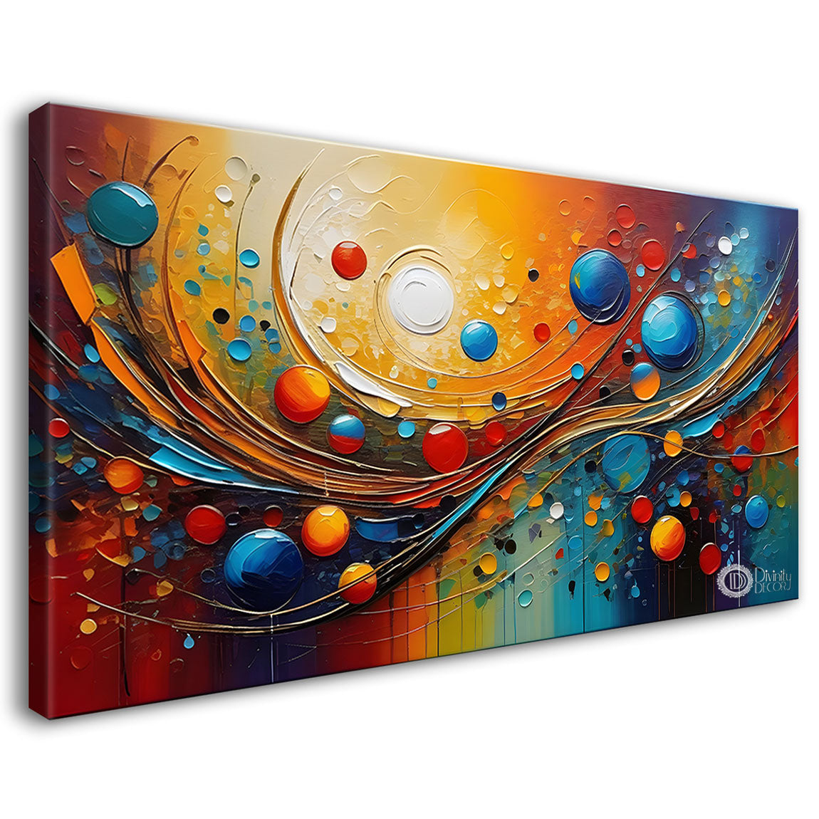 Colorful bubbles textured art Canvas Painting - Design - Modern-L-207