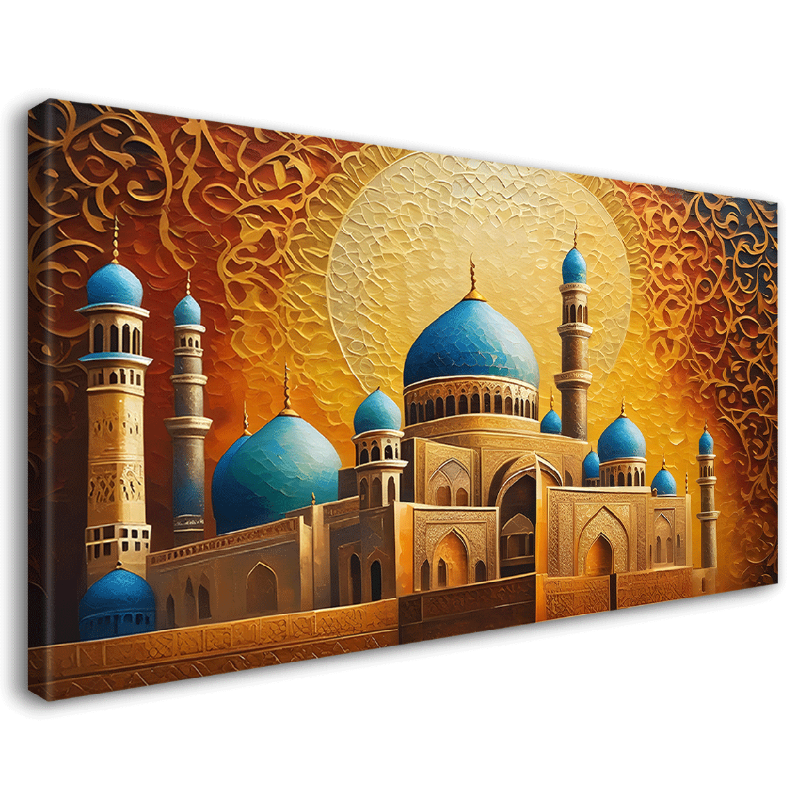 Islamic mosque with sunrise oil painting Canvas Painting - Islamic paintings - 21