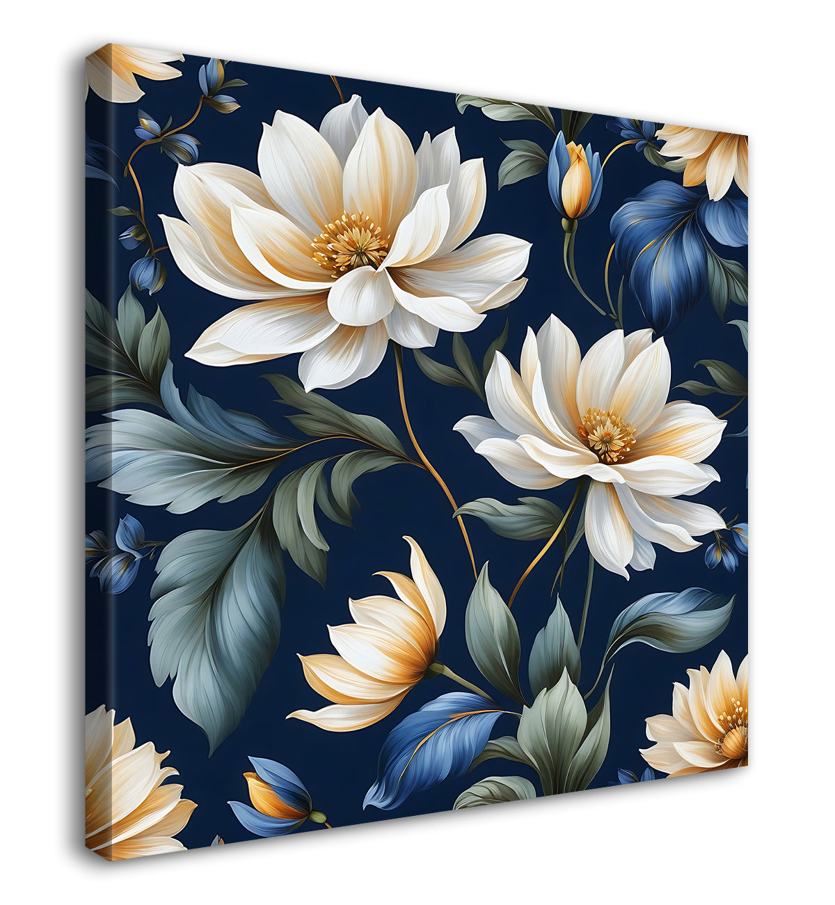 White flowers in green background - Flower-S-217