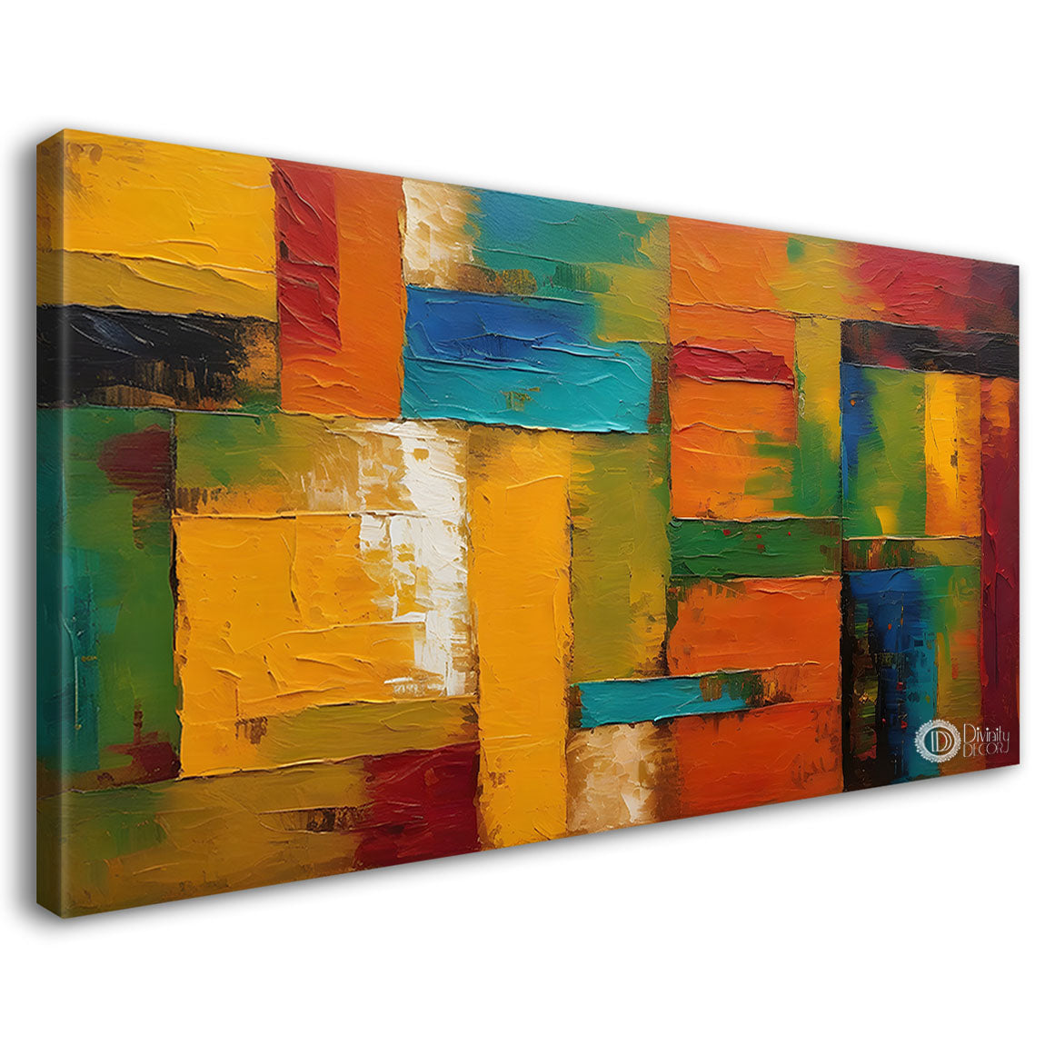 Colorful patterns textured modern art Canvas Painting - Design - Modern-L-217