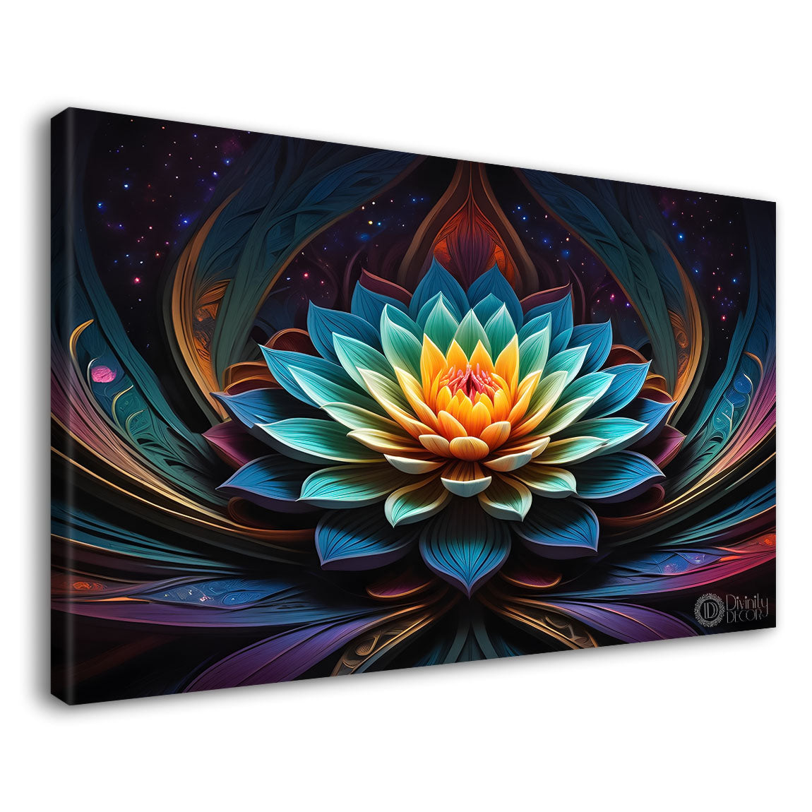 Blue flower in dark background- Design - Flower-221