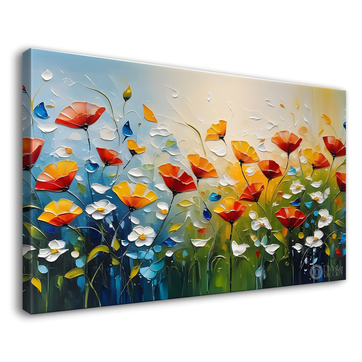 Orange flowers in light background- Design - Flower-229