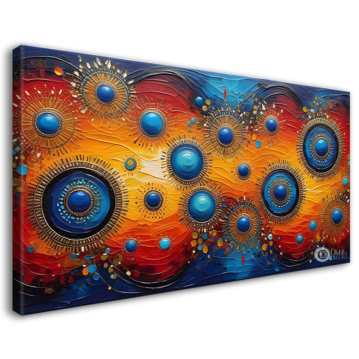 Colorful spiral patterns art Canvas Painting - Design - Modern-L-22