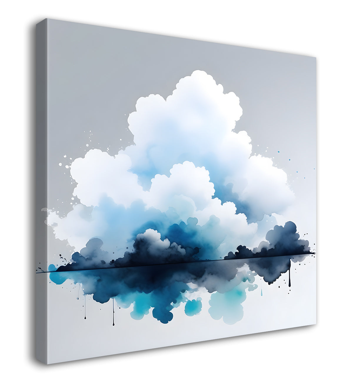 Clouds in water colour painting - Flower-S-231
