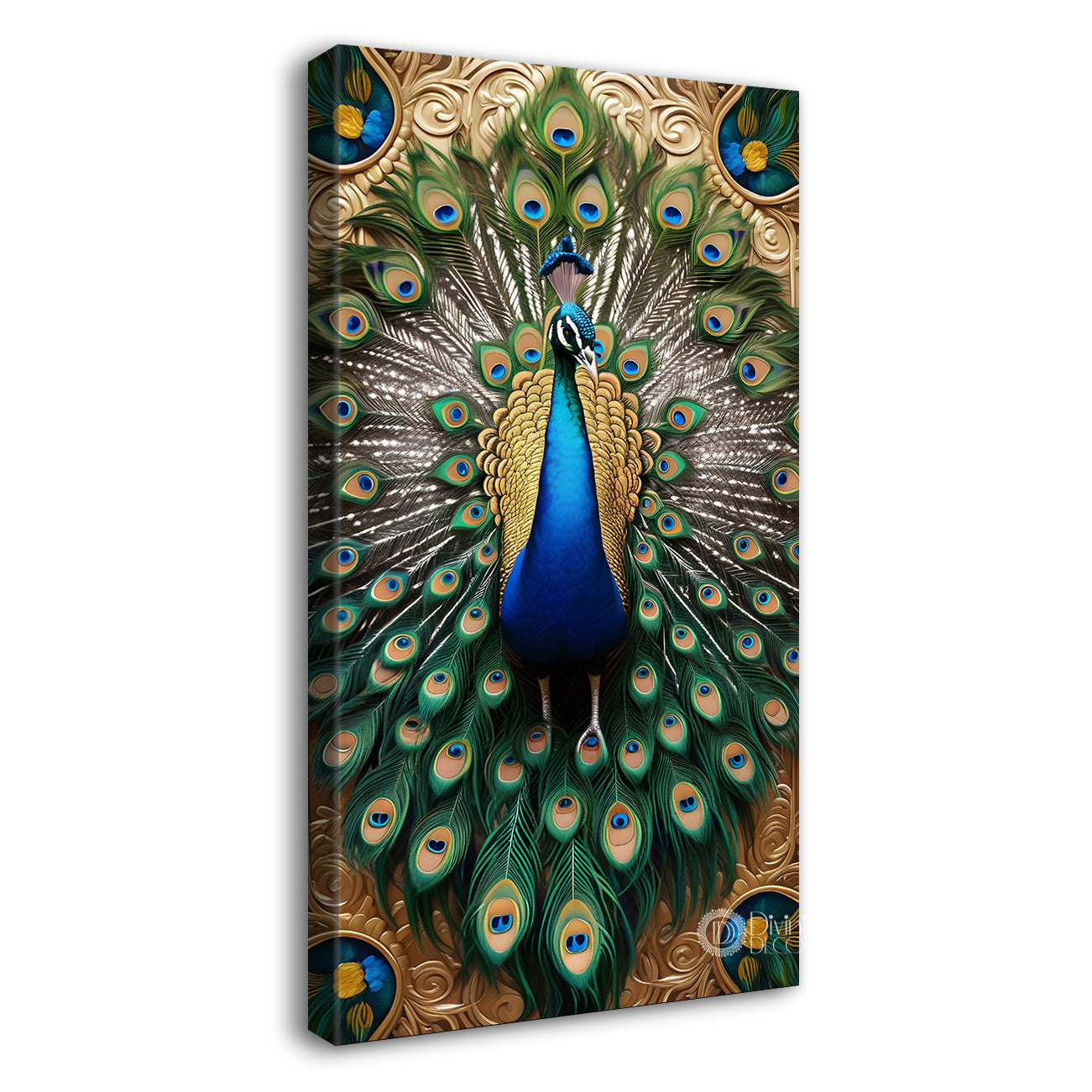 Peacock in bright colours modern art painting - Design - Peacock-V-23