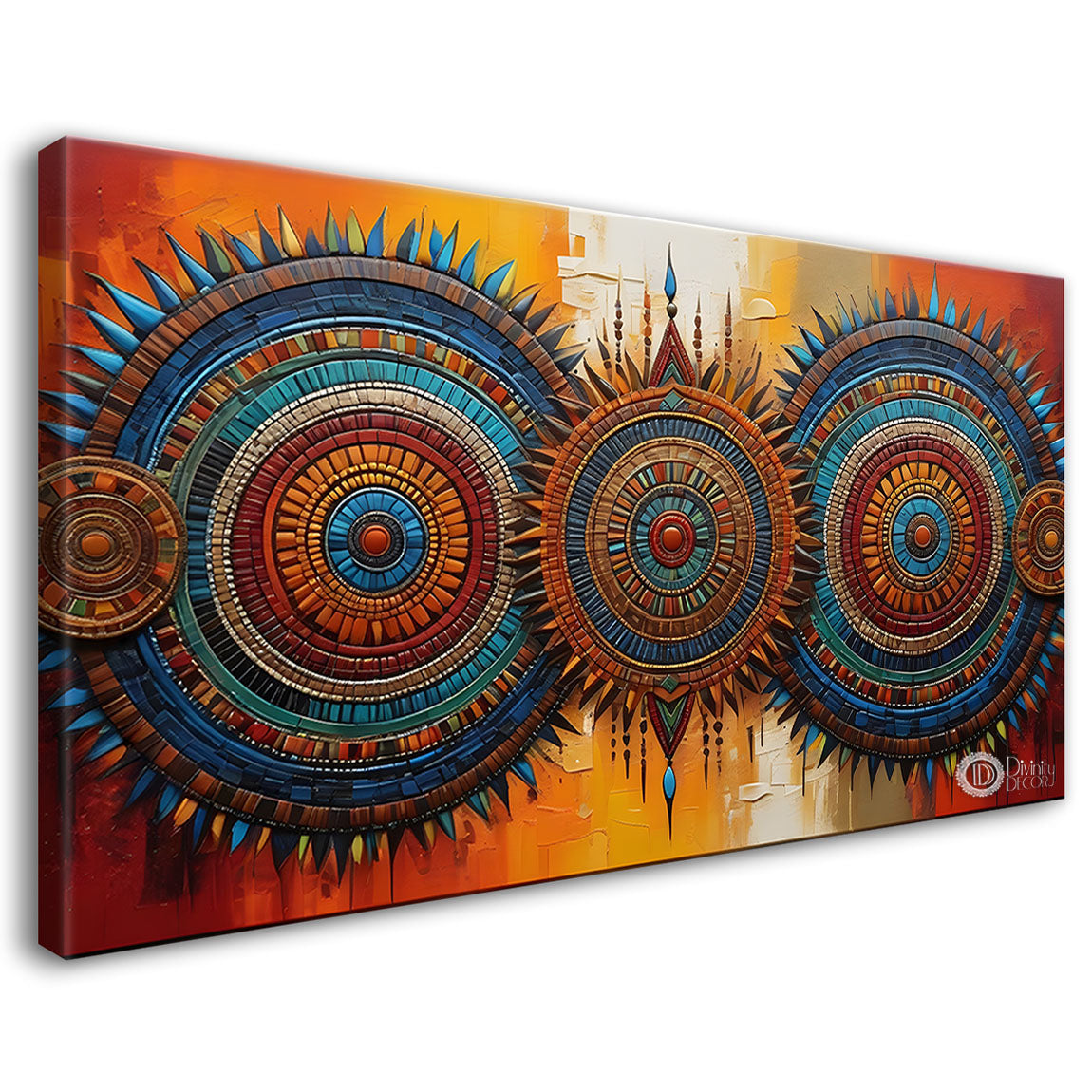 Colorful ring pattern modern art Canvas Painting - Design - Modern-L-23
