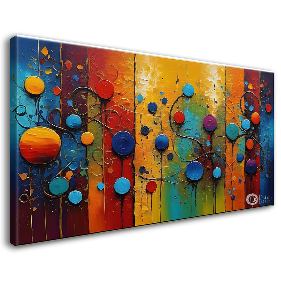 Colorful bubbles modern art Canvas Painting - Design - Modern-L-241
