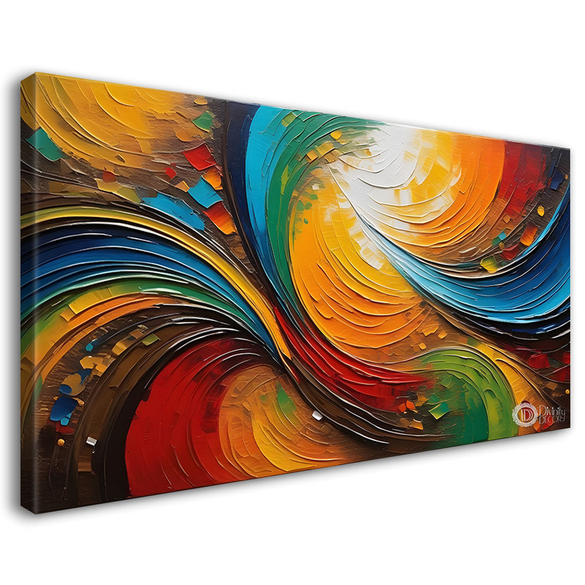 Colorful rays oil painting Canvas Painting - Design - Modern-L-244