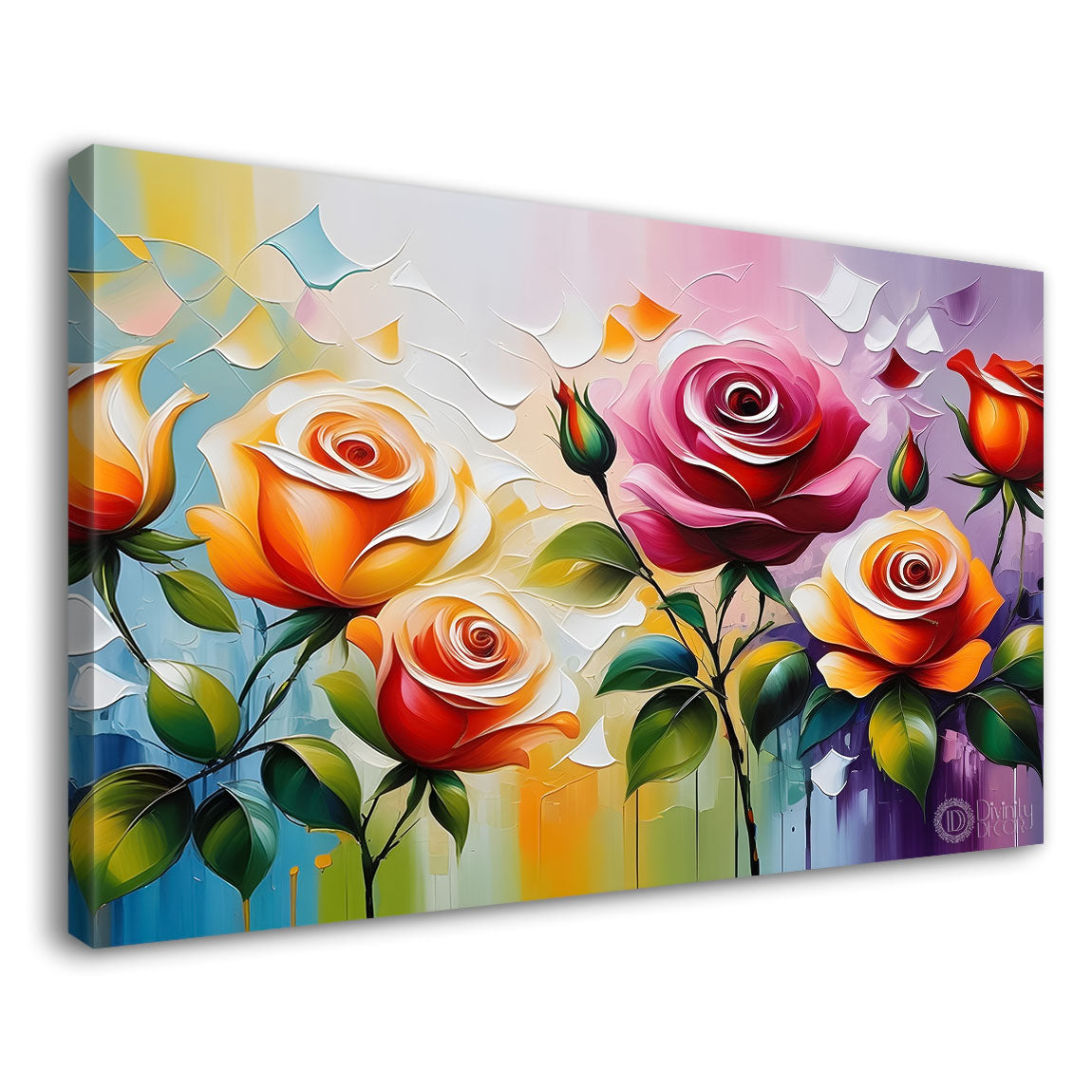 Colorful flowers in light background- Design - Flower-244