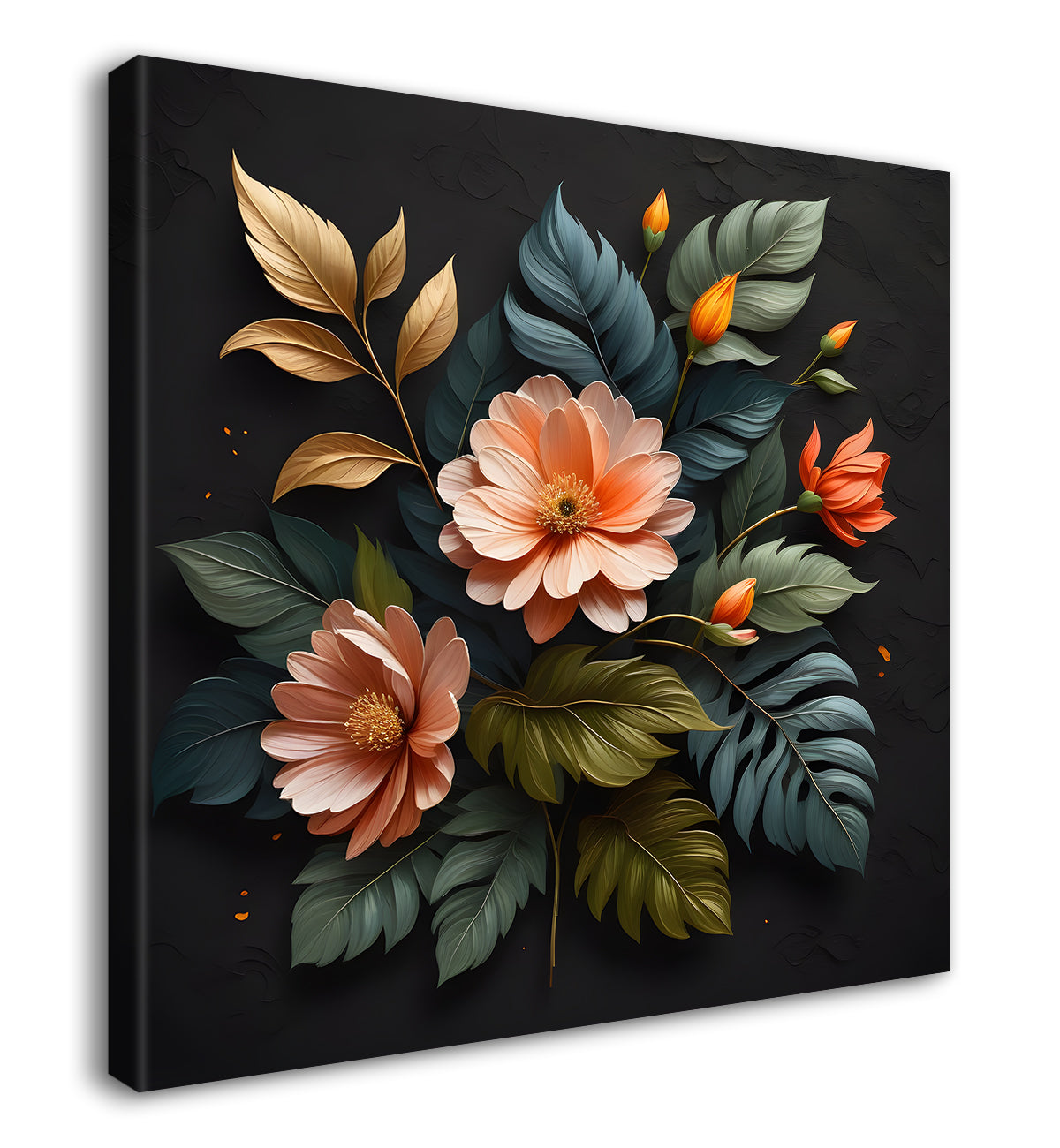 Pink flowers in brown background - Flower-S-245