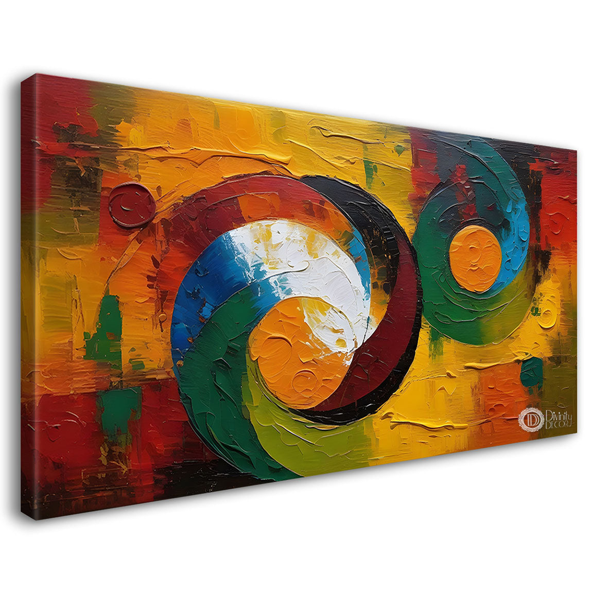 Colorful textured oil painting Canvas Painting - Design - Modern-L-245