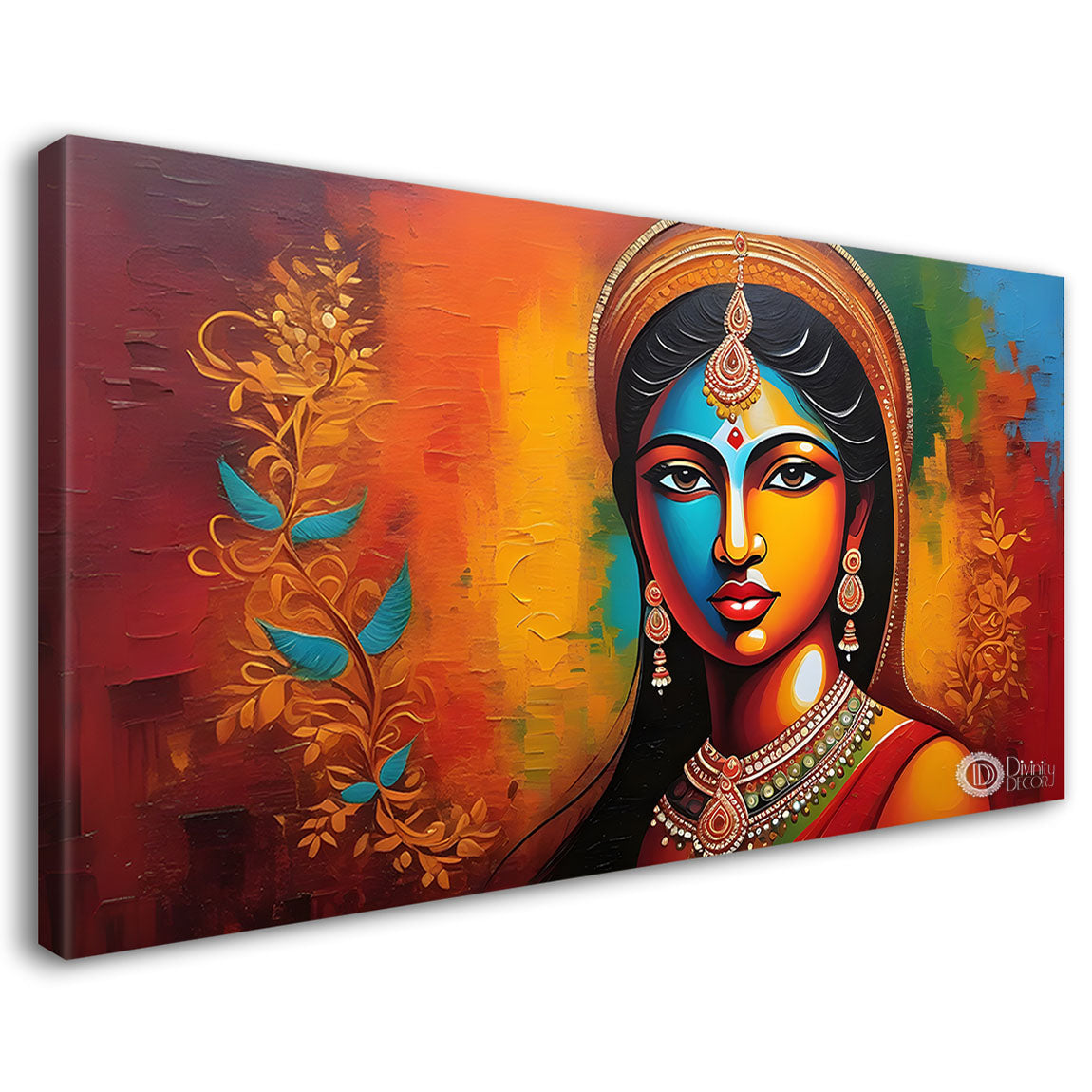 Beautiful lady face painting art Canvas Painting - Design - Modern-L-246