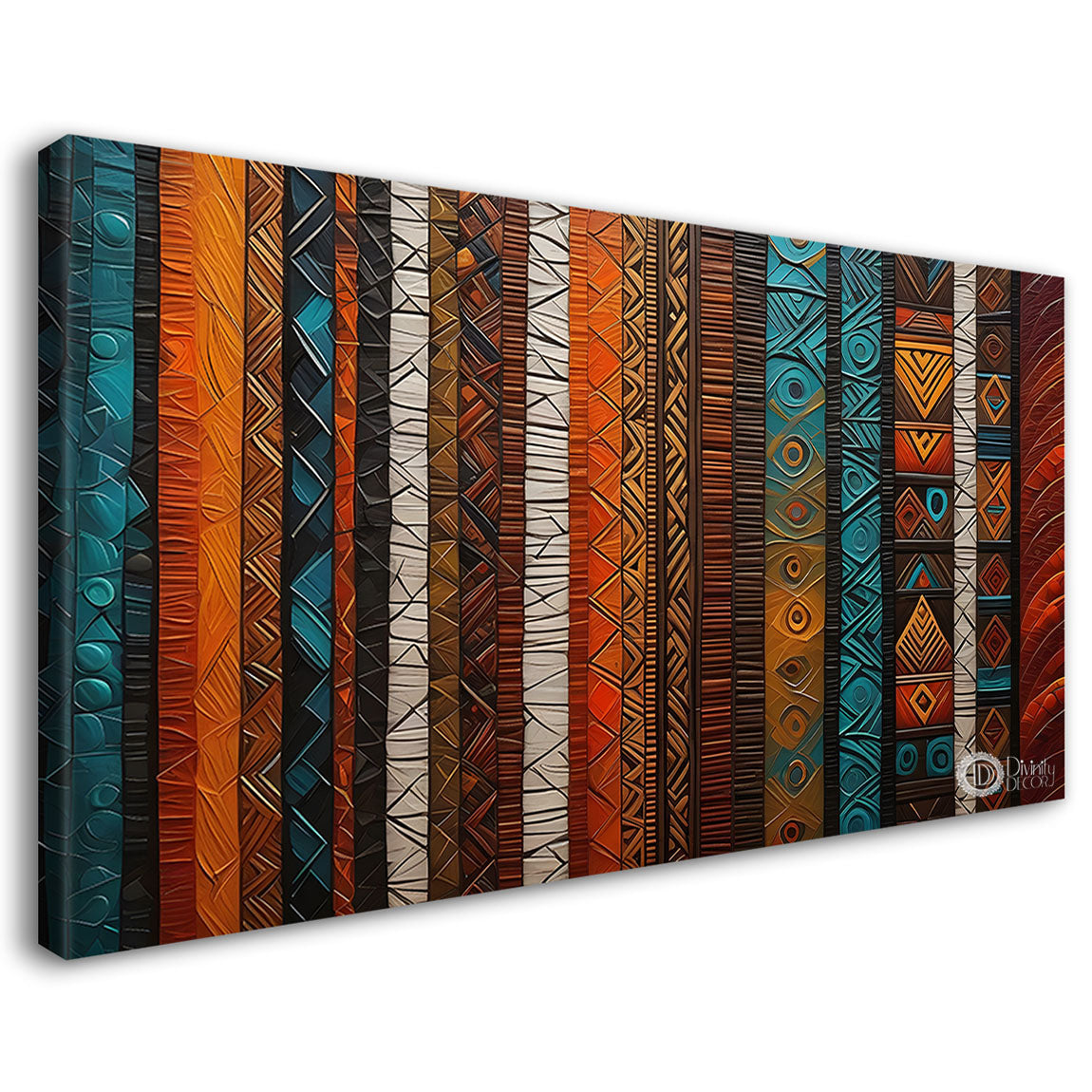 Straight lines pattern modern art Canvas Painting - Design - Modern-L-24