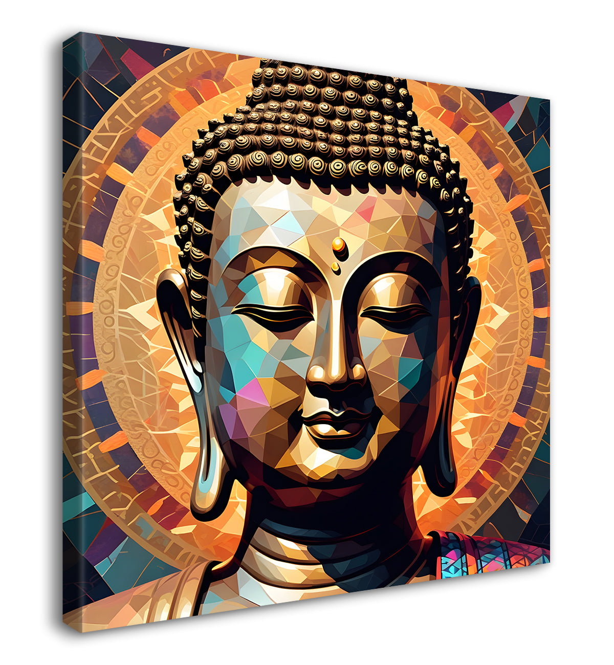 Golden Buddha Painting 24x24 inch Buddha-S-24