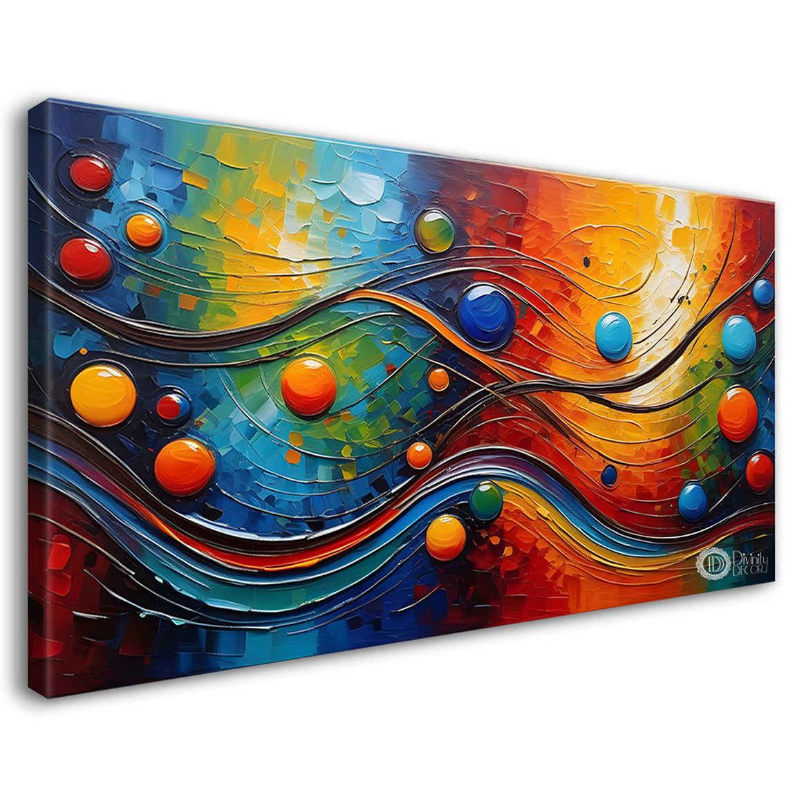 Bubbles with rays oil painting Canvas Painting - Design - Modern-L-251