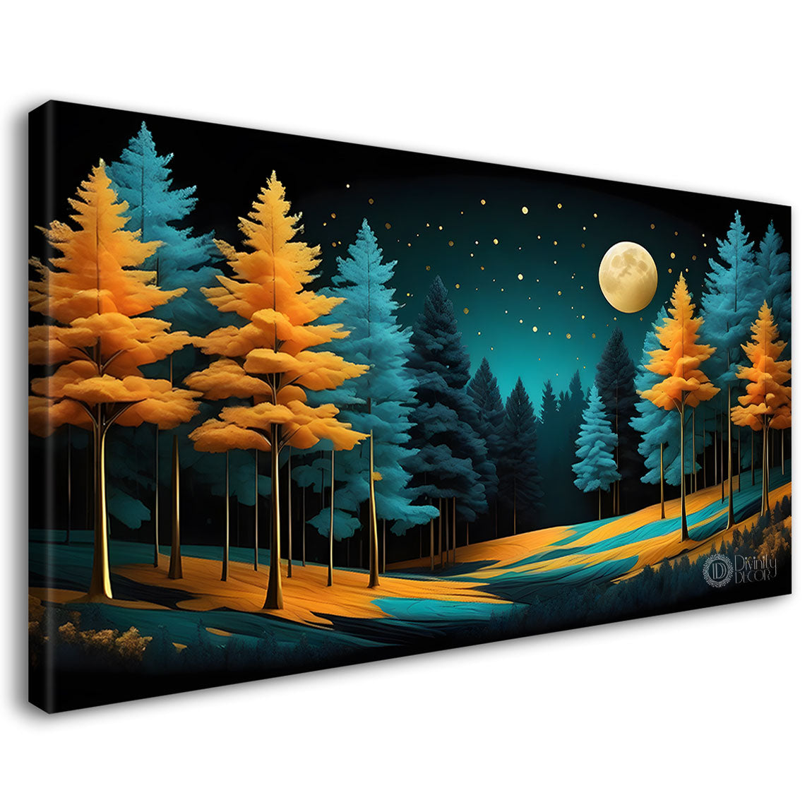 Colorful trees painting Canvas Painting - Nature Art -251