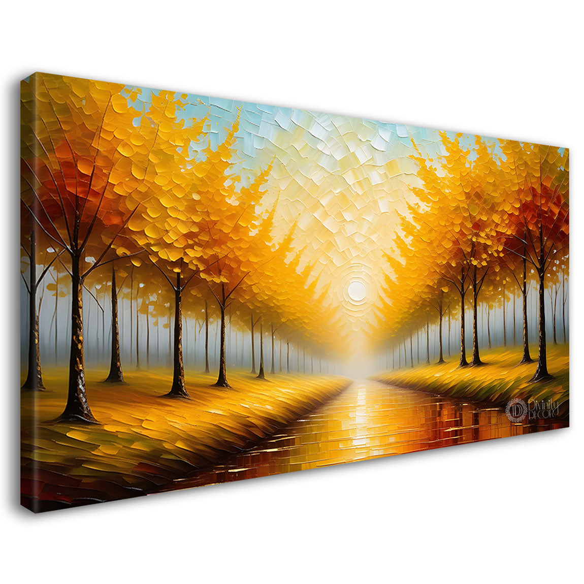 Colorful tree in textured modern art- Design - Tree-260