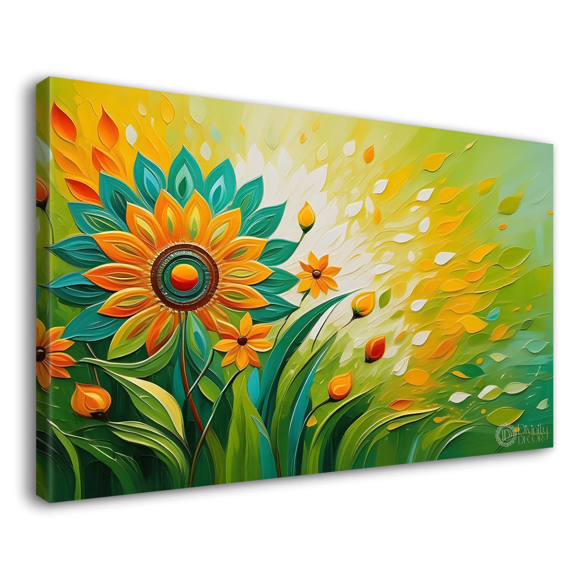 Yellow flower in green background- Flower-264