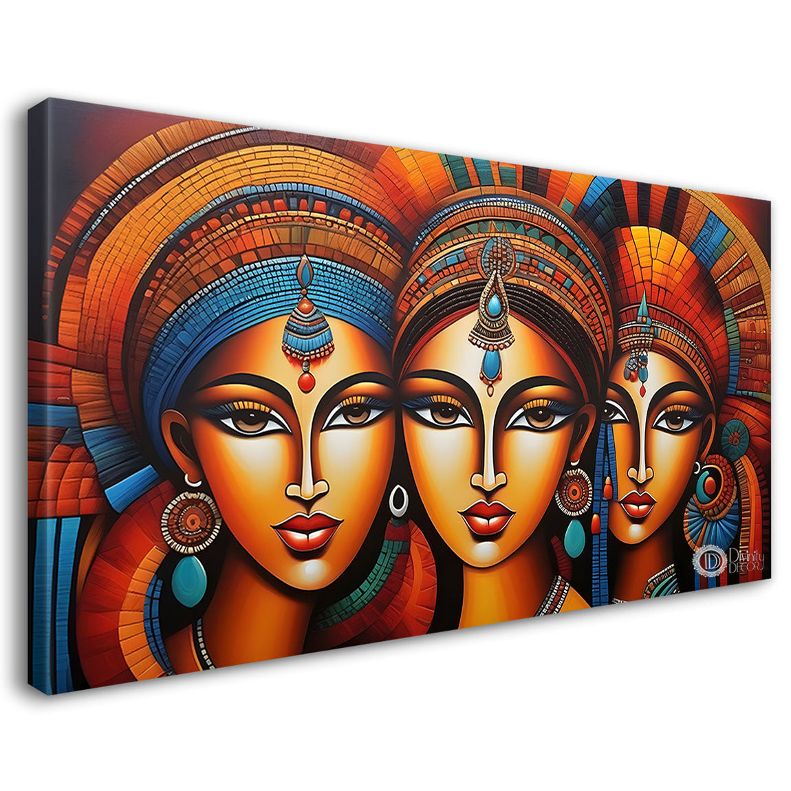 Multiple faces textured modern art Canvas Painting - Design - Modern-L-266