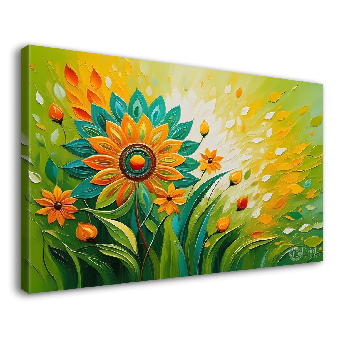 Yellow flower in green background- Flower-268