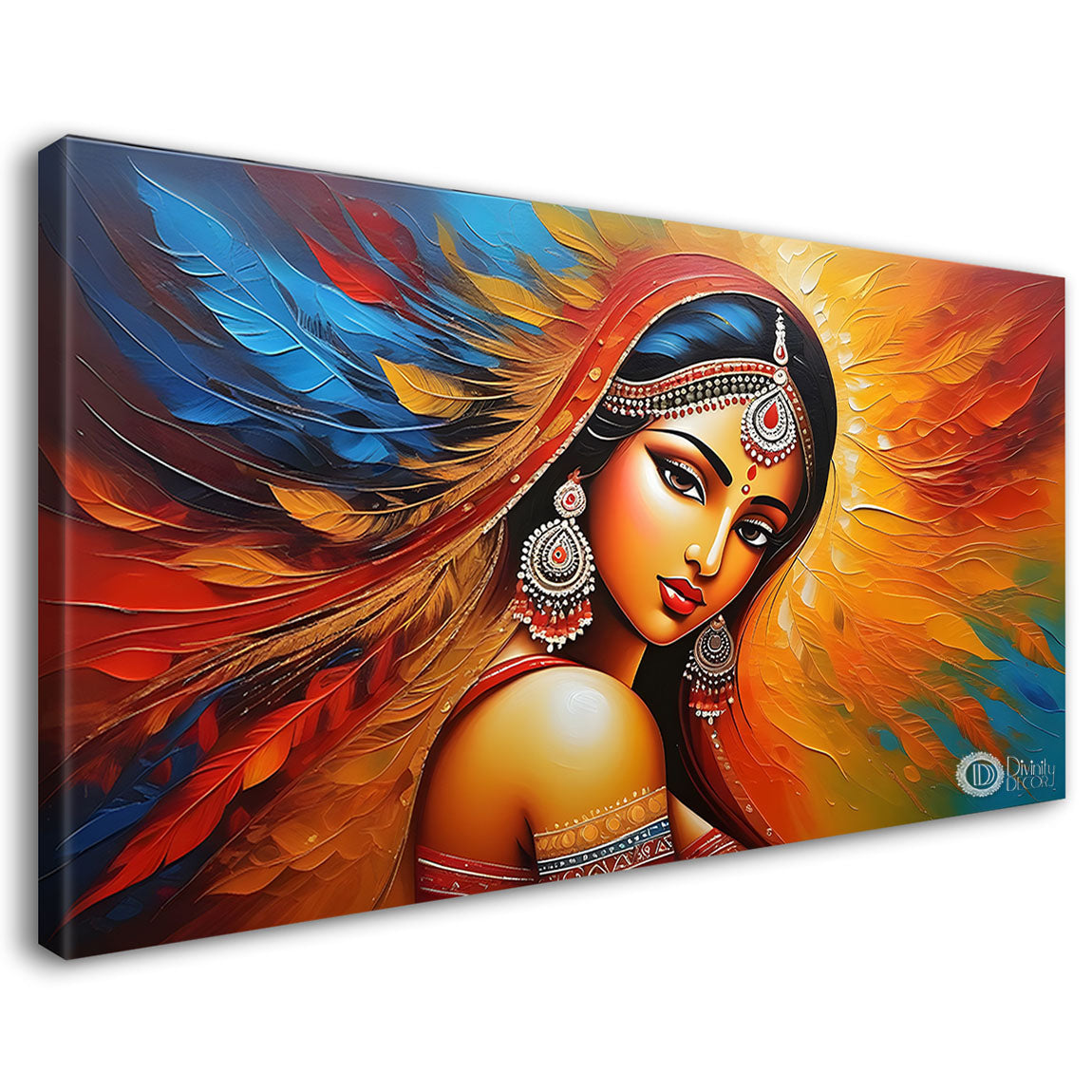 Beauty in brown lady textured modern art Canvas Painting - Design - Modern-L-272