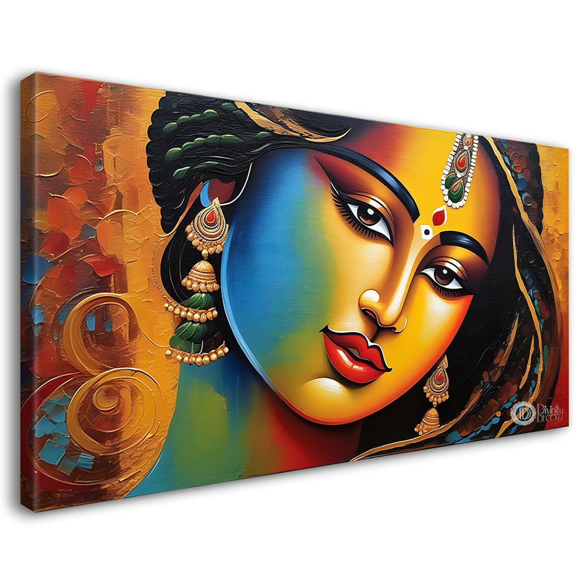 Beautiful lady textured modern art Canvas Painting - Design - Modern-L-273