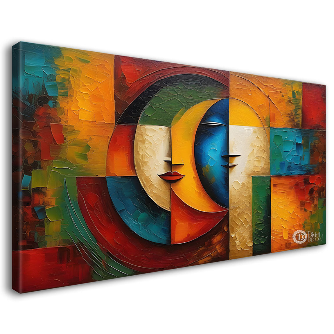 Colorful textured oil painting Canvas Painting - Design - Modern-L-275