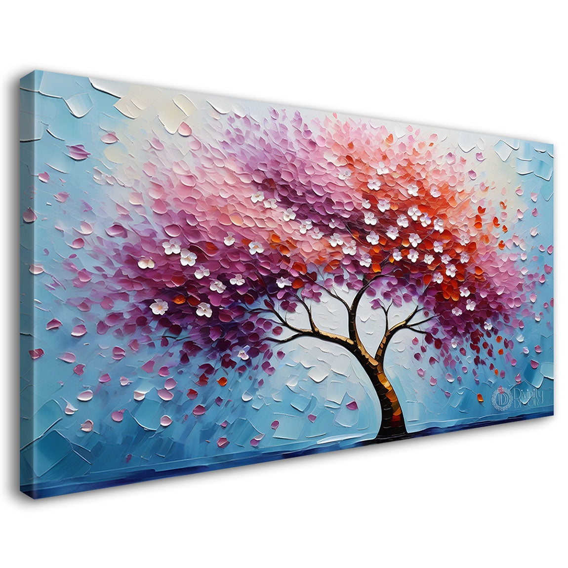 Spring tree in textured modern art- Design - Tree-277