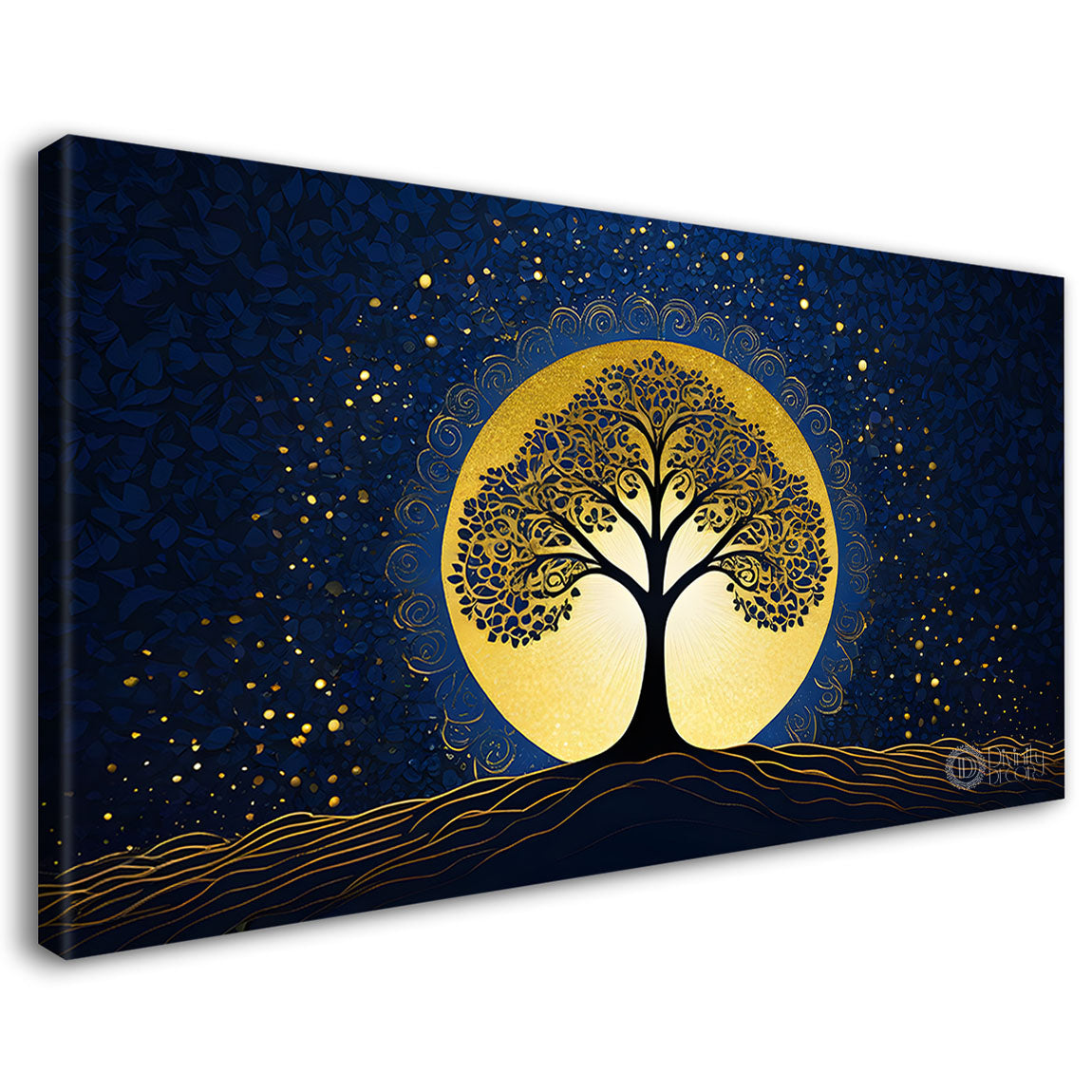 Dark textured tree modern art- Design - Tree-278
