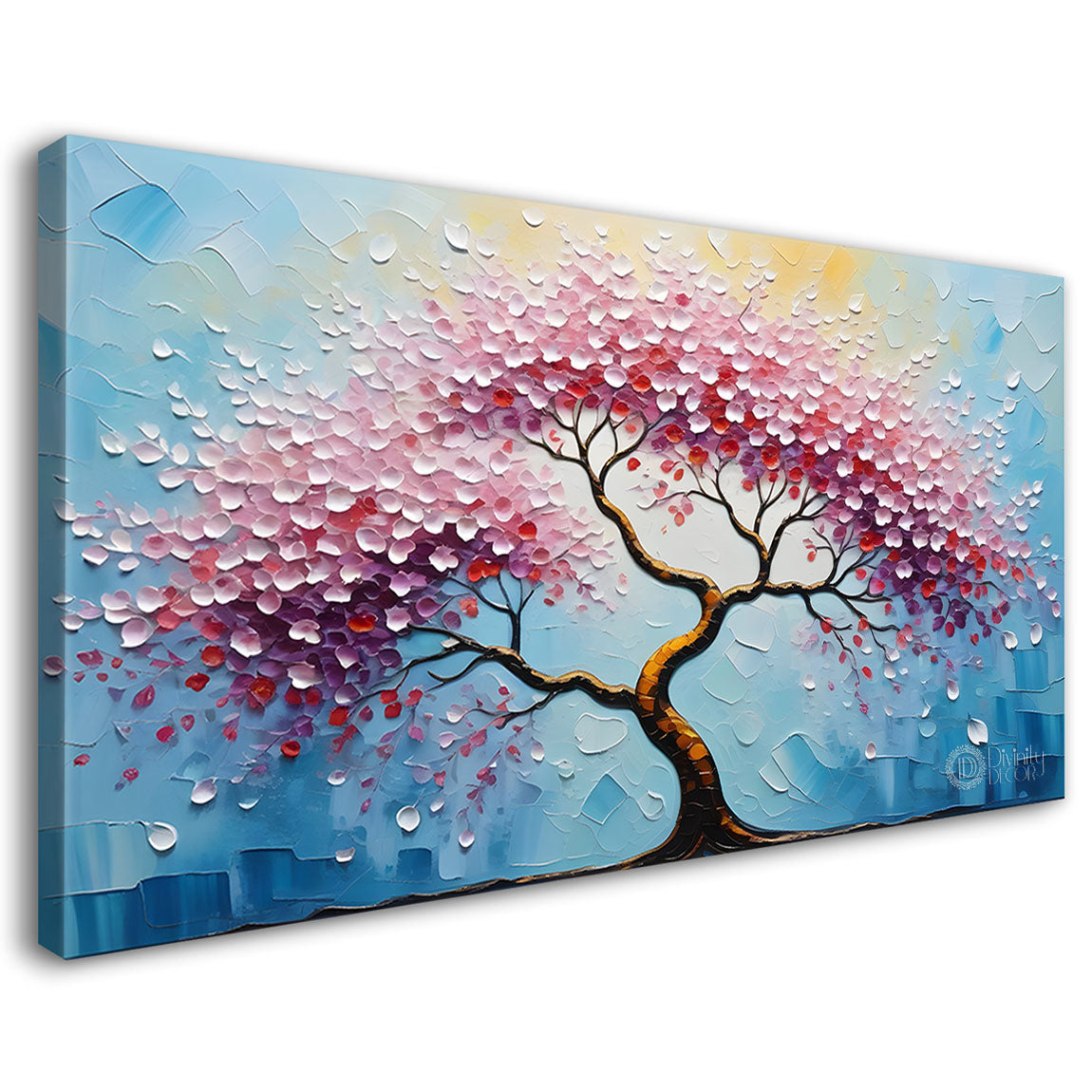 Spring tree in textured modern art- Design - Tree-279