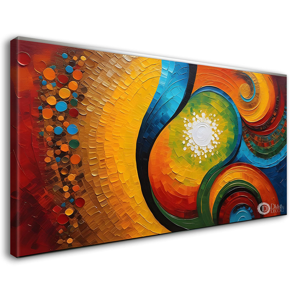Colorful textured oil painting Canvas Painting - Design - Modern-L-279