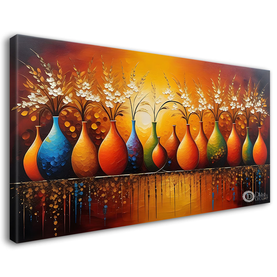 Colorful textured oil painting Canvas Painting - Design - Modern-L-281