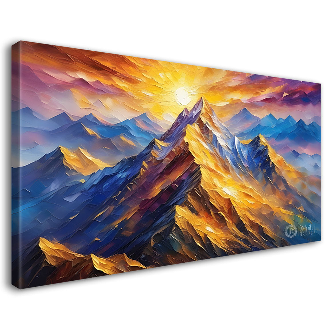 Mountains textured painting Canvas Painting - Nature Art -287