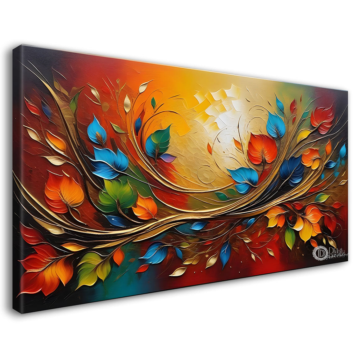 Colorful textured oil painting Canvas Painting - Design - Modern-L-294