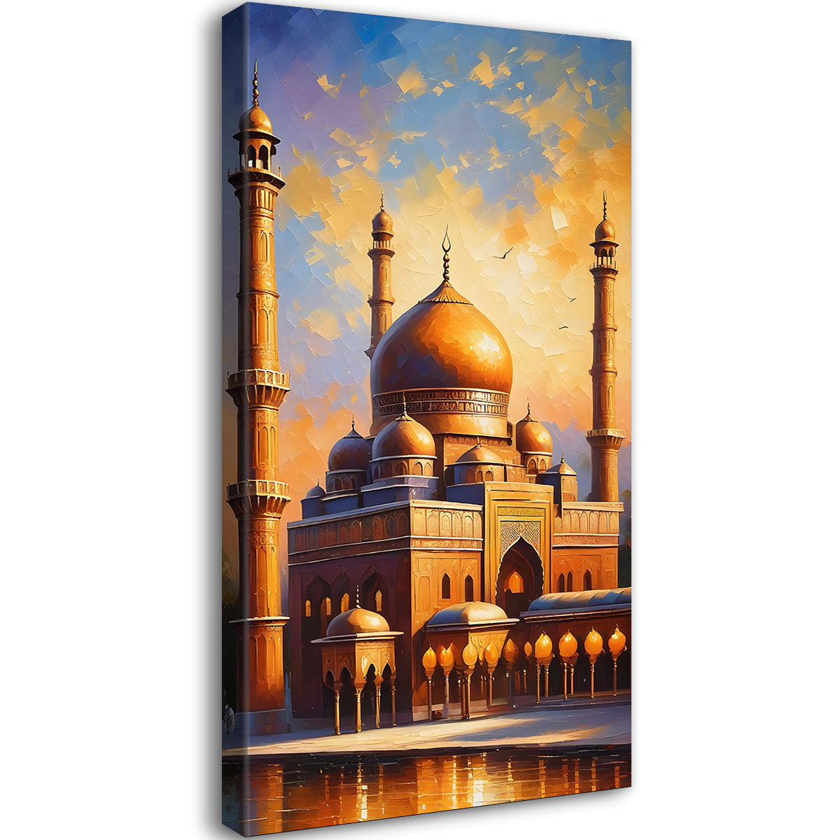 Islamic mosque with bright colours modern art - Islamic paintings-V-2 ...