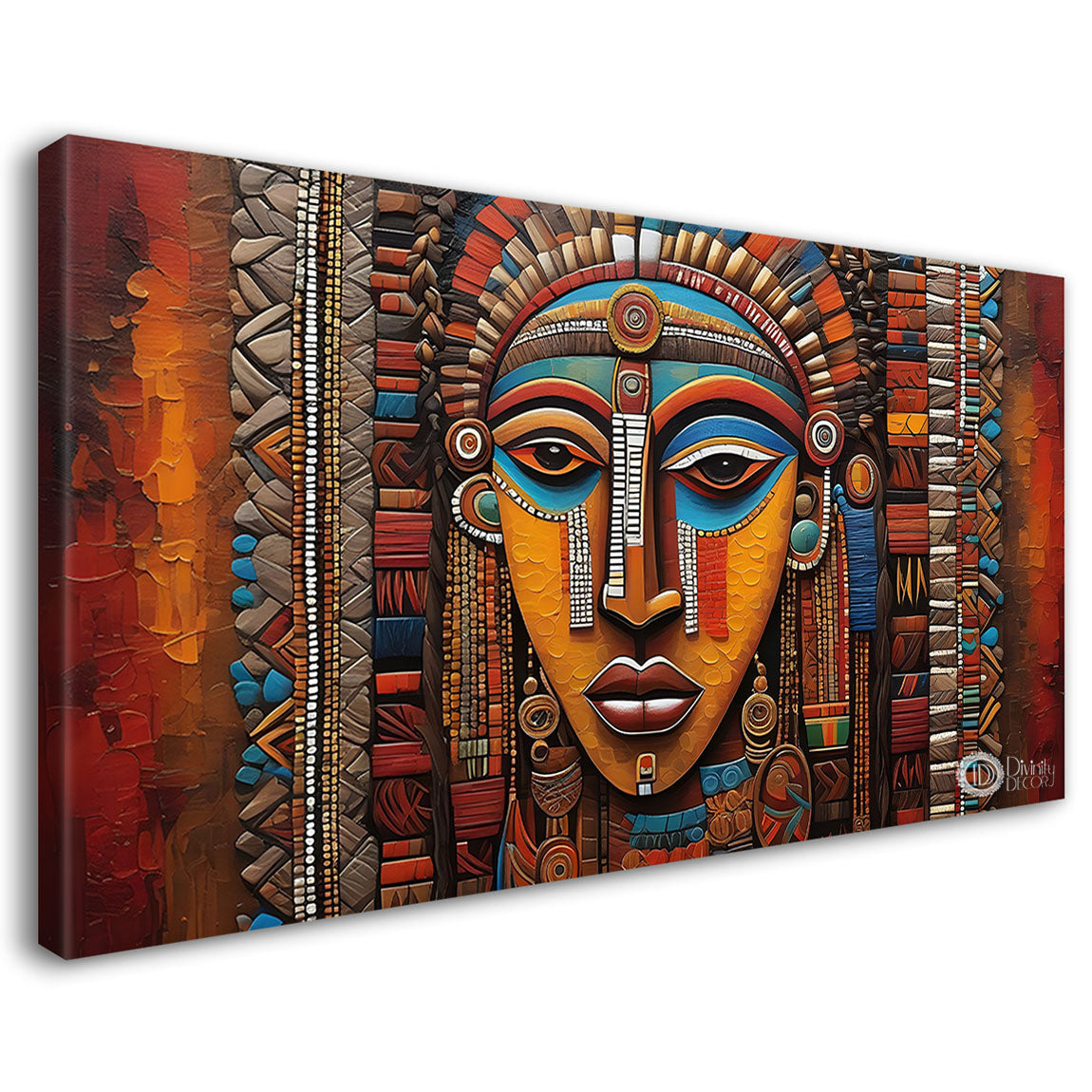 Tribal Textured art Canvas Painting - Design - Modern-L-2