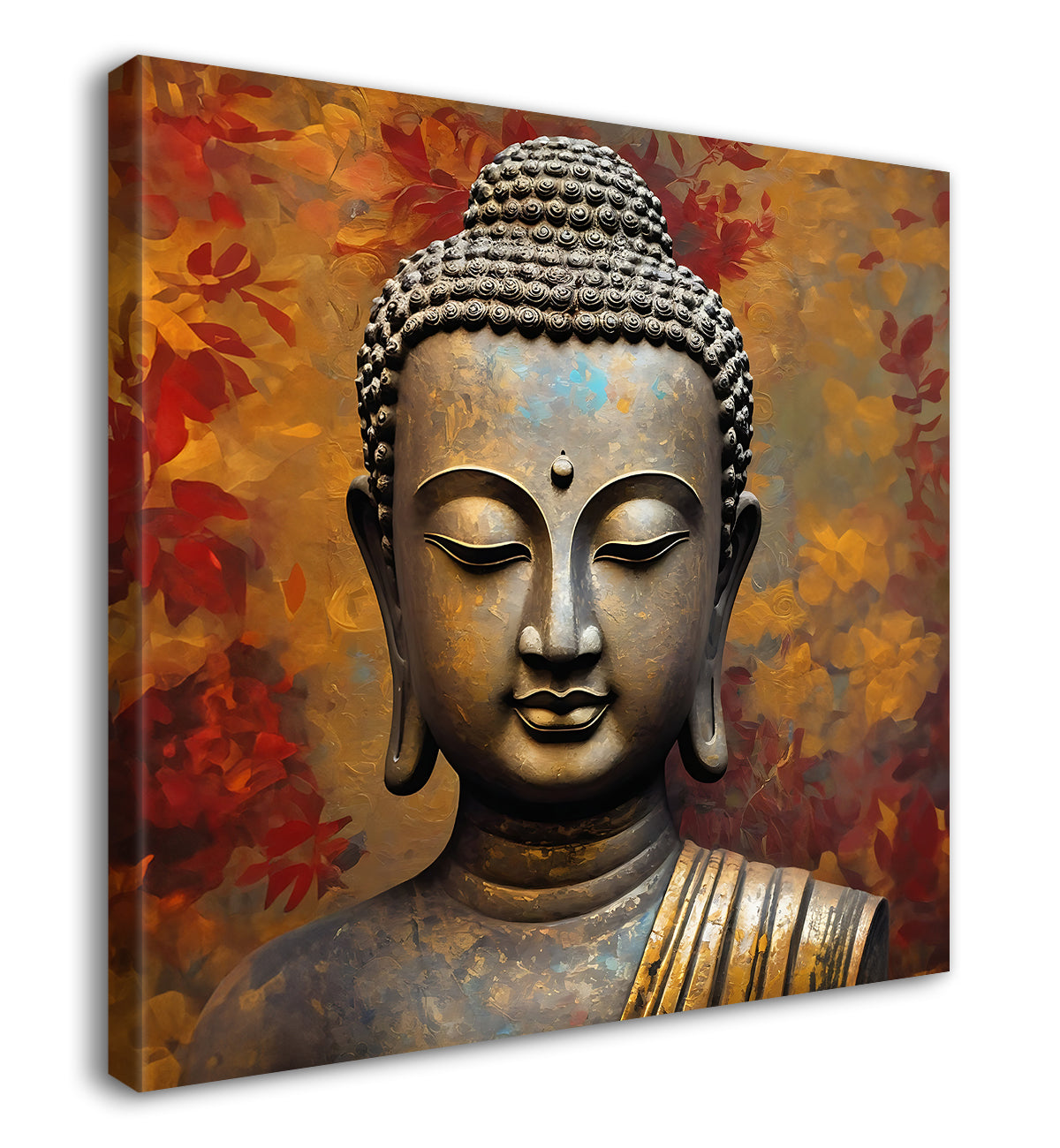 Golden Buddha Painting texturd painting 24x24 inch Buddha-S-2