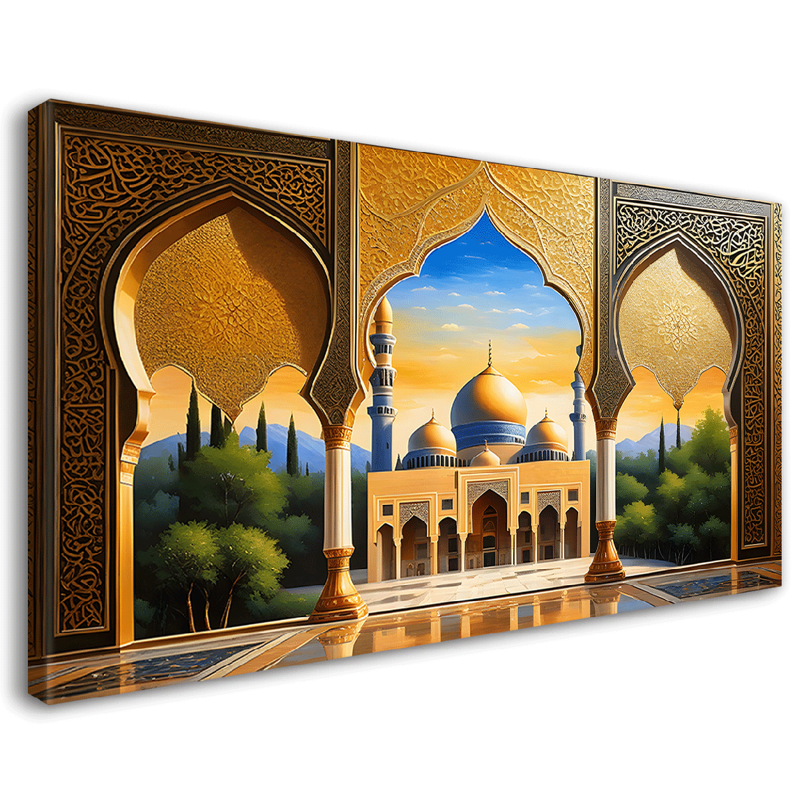 Islamic mosque in bright textured oil painting Canvas Painting - Islamic paintings - 30