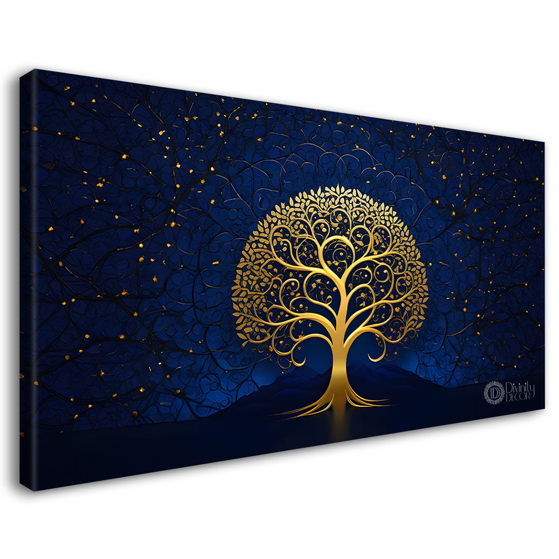 Dark textured tree modern art- Design - Tree-305