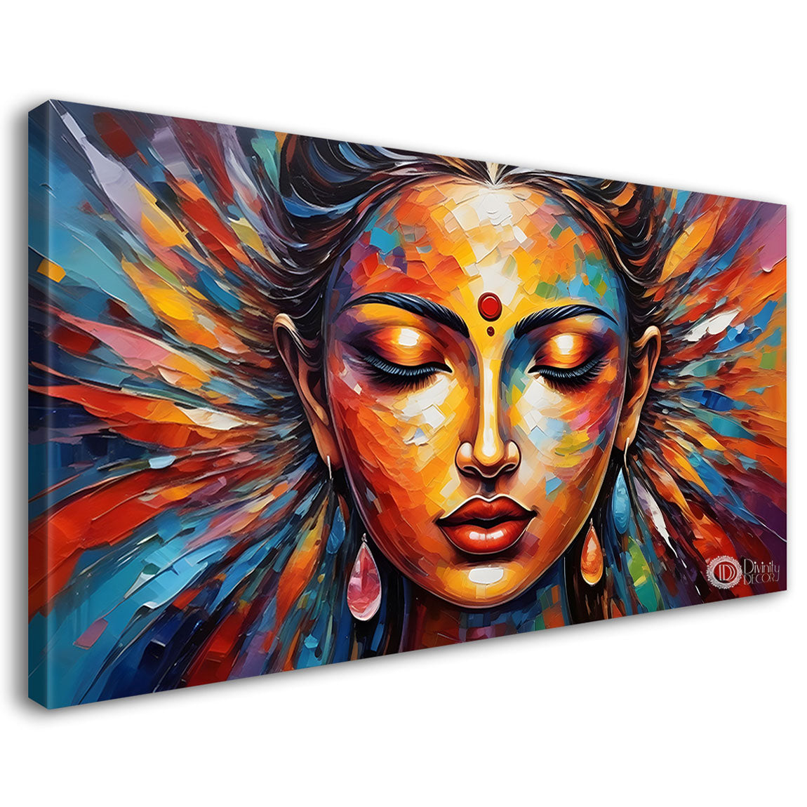 Beauty in brown lady textured modern art Canvas Painting - Design - Modern-L-307