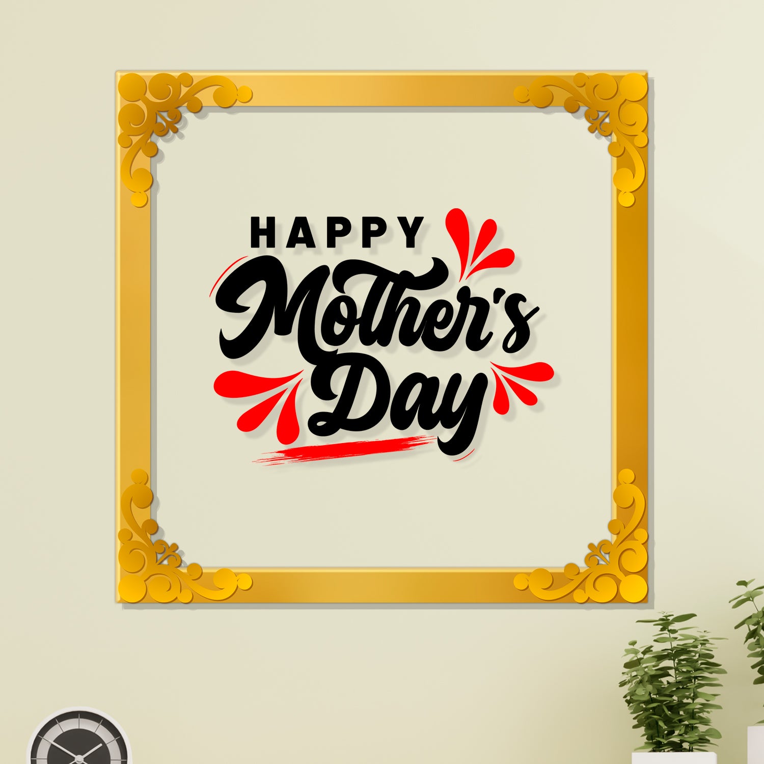 Your only limit is you Golden Plaque for Gifting, Wall Décor Clear UV print with Golden Border-312