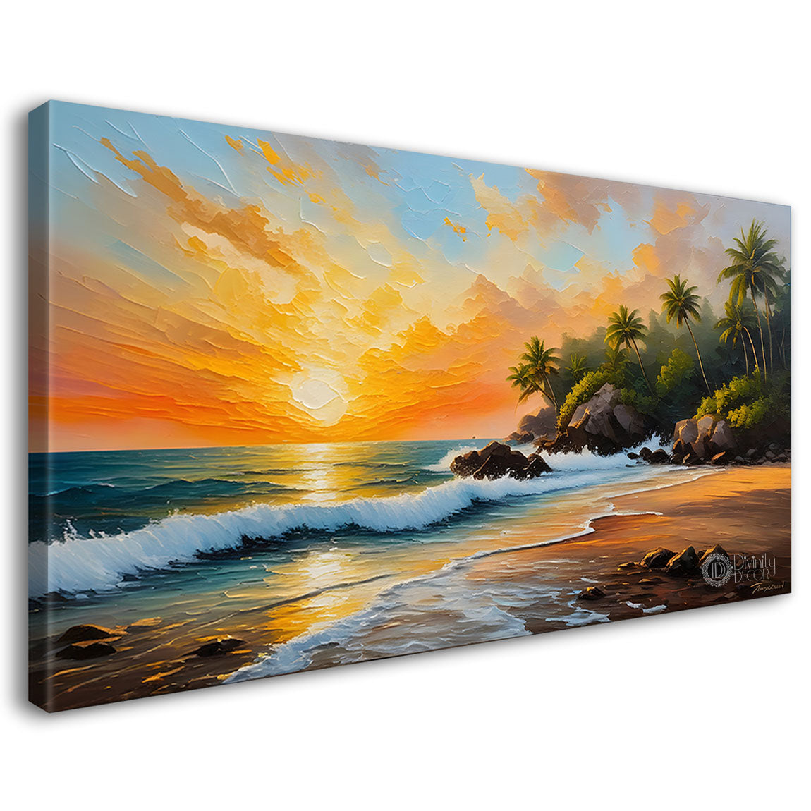 Beach and sea painting Canvas Painting - Nature Art -318
