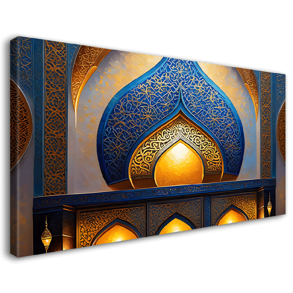 Islamic textured modern art in bright colors Canvas Painting - Islamic paintings - 32