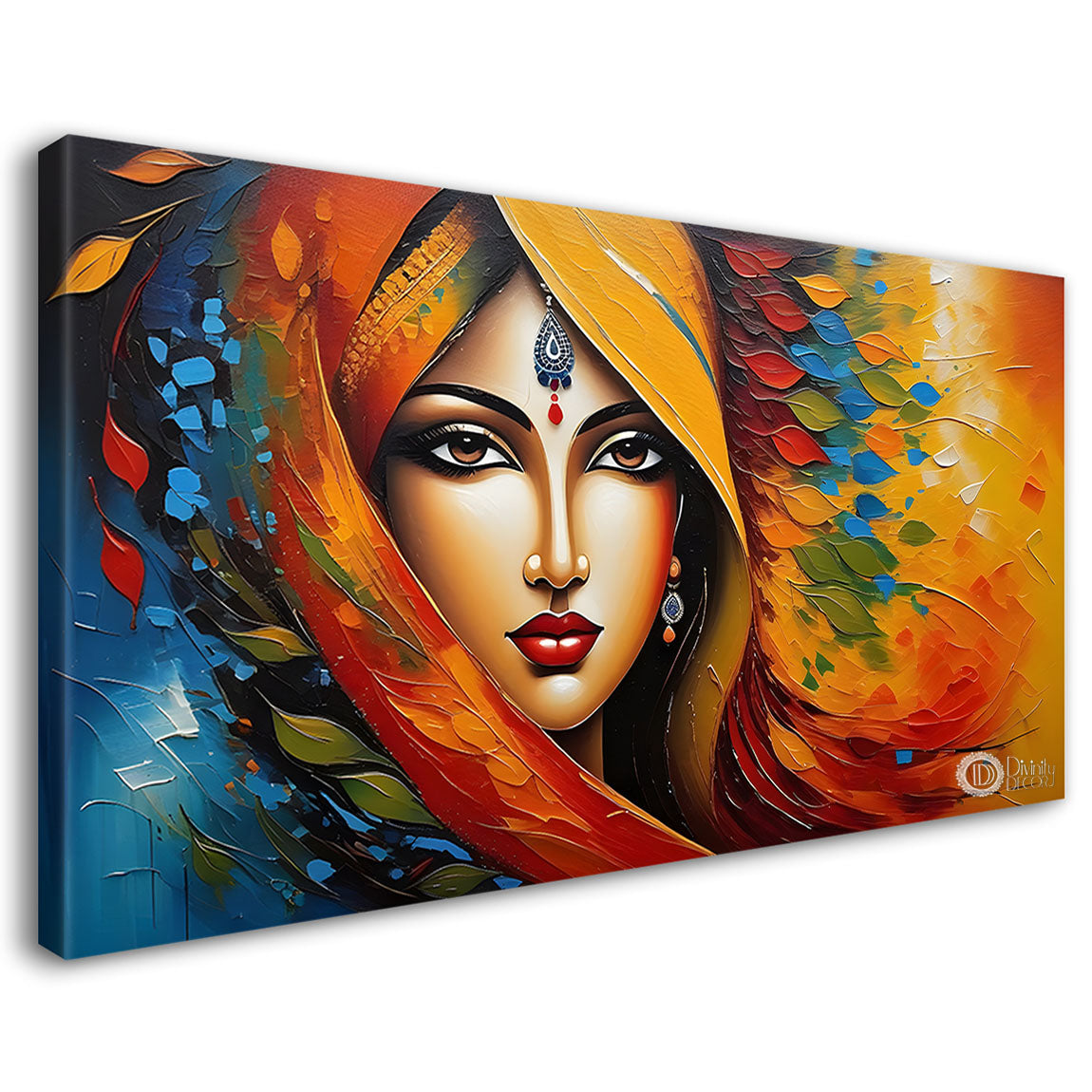 Beauty in brown lady textured modern art Canvas Painting - Design - Modern-L-321
