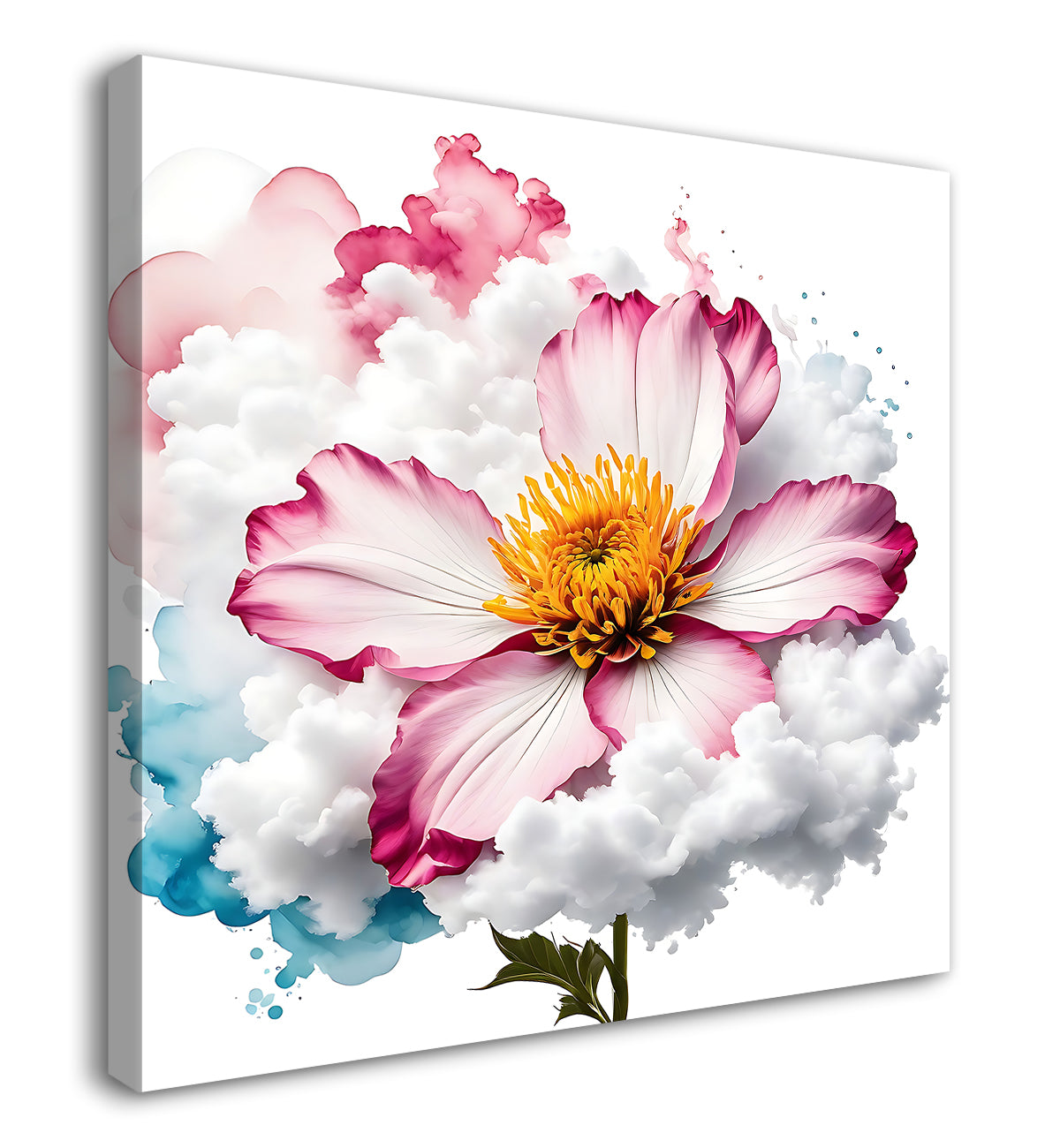 Pink flowers in water colour painting  - Flower-S-323